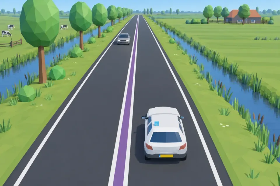 Purple centre line