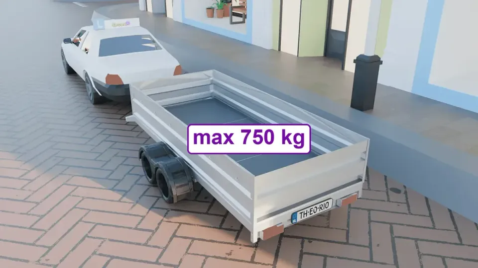 Car with a trailer
