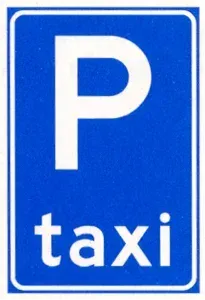 Parking sign for taxis