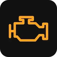 Engine warning light symbol