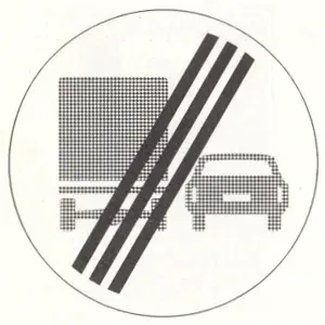 Sign F4: end of no overtaking for lorries
