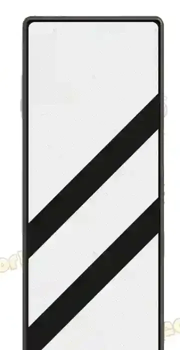 Marker with two diagonal stripes