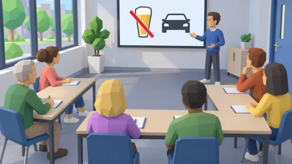 After an alcohol check, a CBR course can follow on top of a punishment. It depends on how much you had.