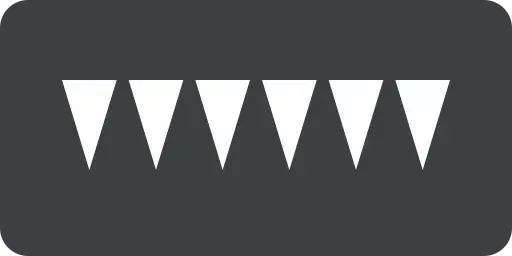 Shark's teeth: a row of white triangles on the road