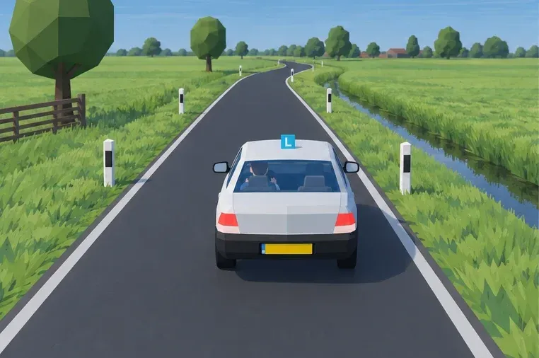 This narrow road has no centre line. Lane assist can do little or nothing here.