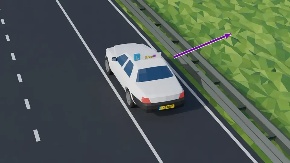 Get out on the crash barrier side and wait behind it. Only call once you are safe.
