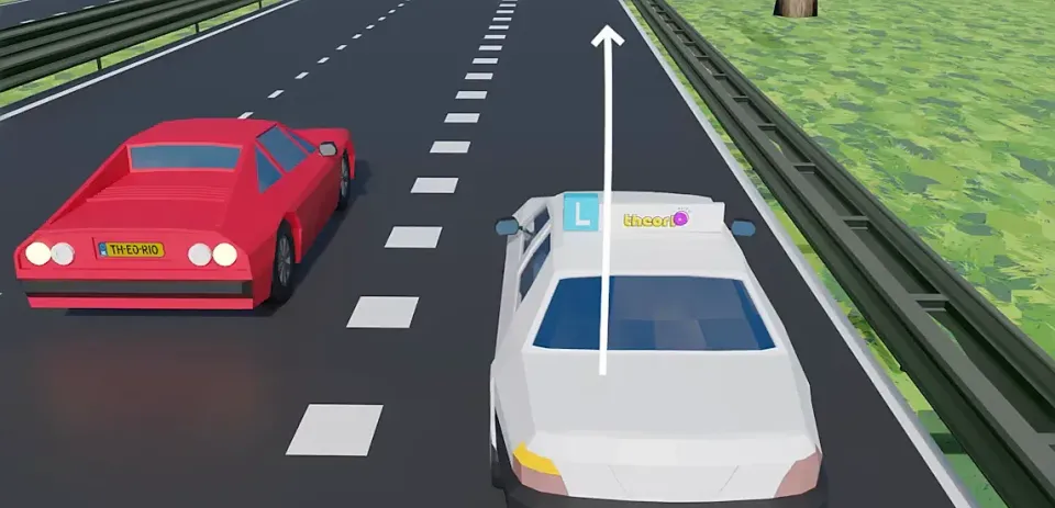 Block markings between two cars