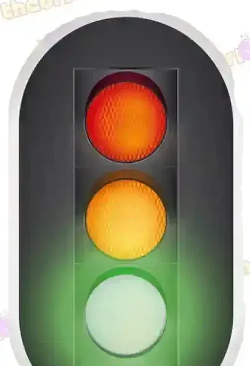 Rond verkeerslicht op groen