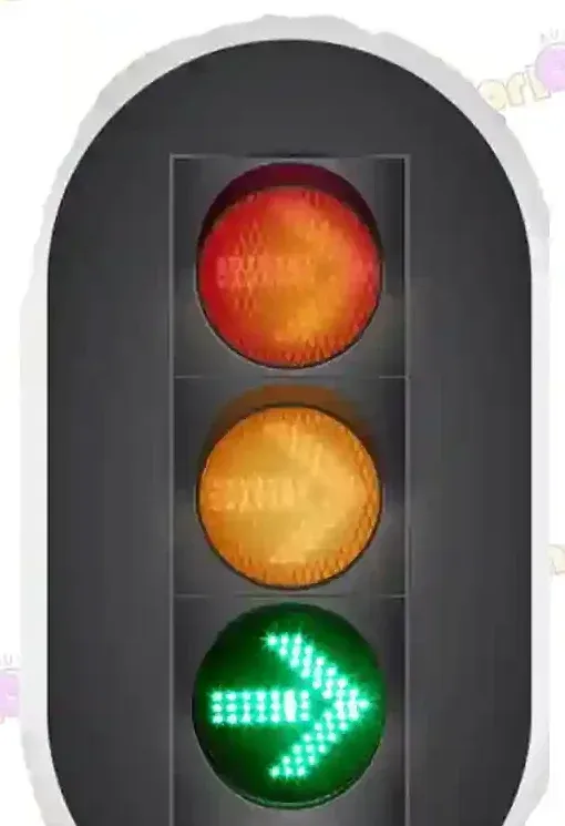 Verkeerslicht met een groene pijl naar rechts