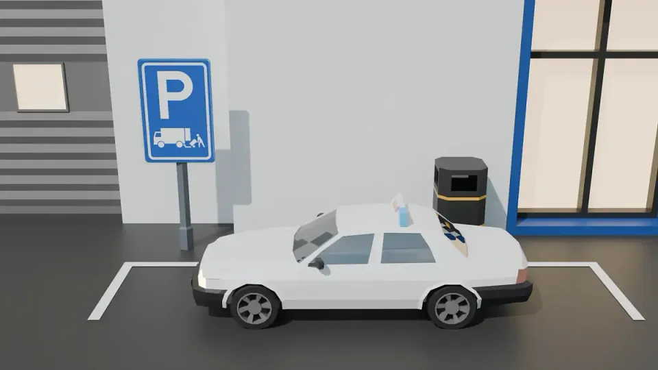 Loading bay: only for loading or unloading straight away. Stopping to make a call is parking, which is not allowed here.