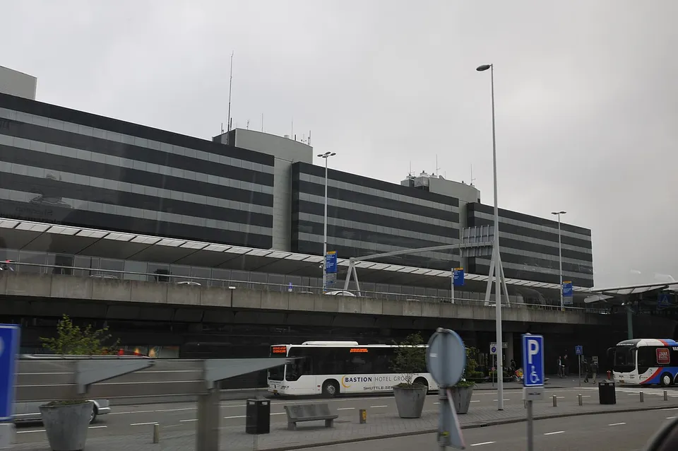 Buildings beside a street — area around Schiphol
