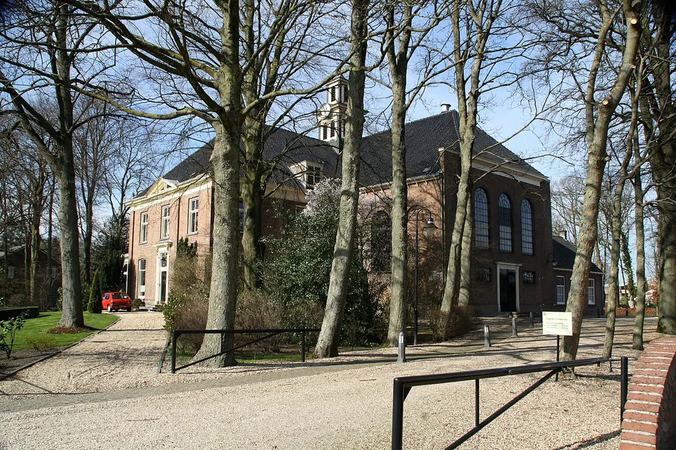 Older buildings along a street — area around Dedemsvaart