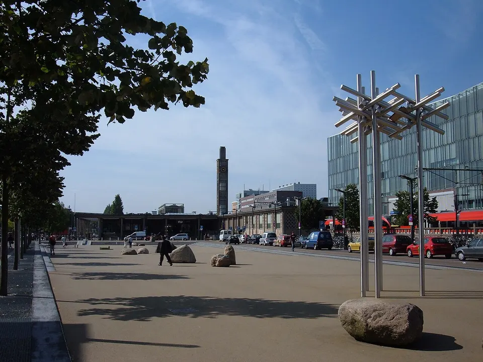 Plein met gebouwen — omgeving van Enschede