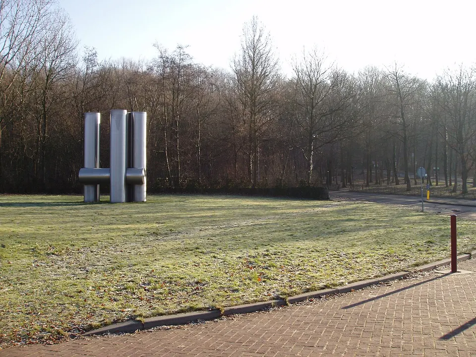 Green area with a public artwork — area around Kerkrade
