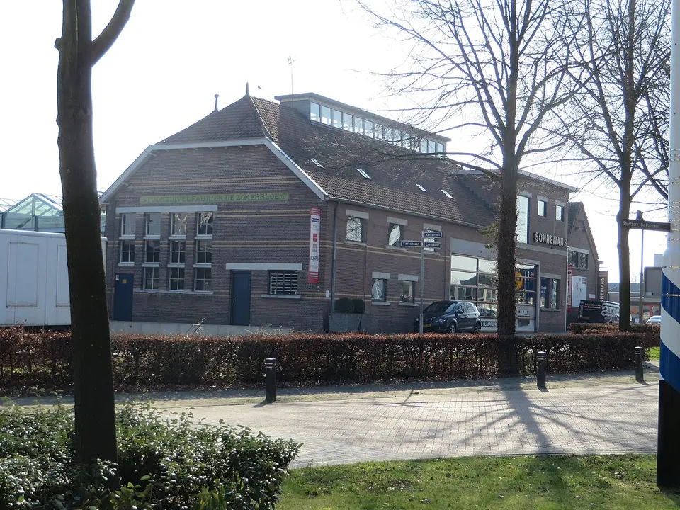 Older buildings along a street — area around Someren