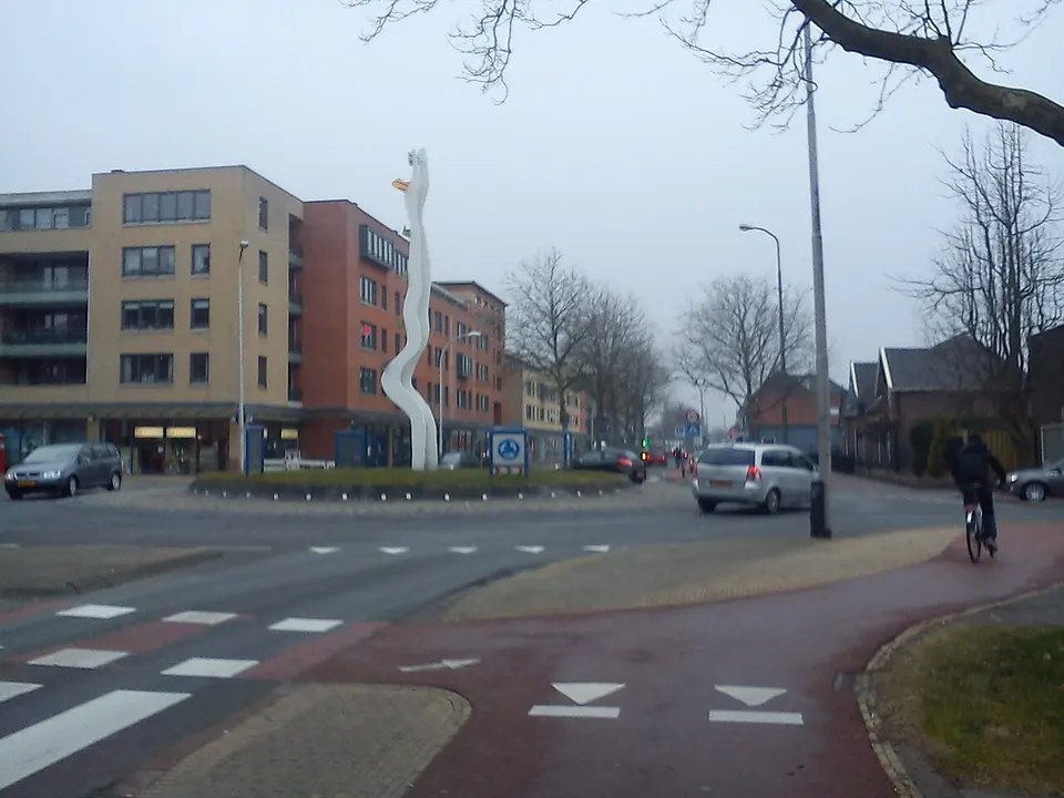 Road with buildings — area around Pijnacker