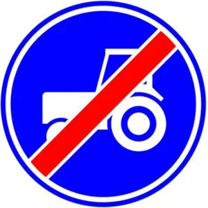 Einde verplicht gebruik passeerbaan of passeerstrook (rijbaan of -strook om ingehaald te kunnen worden), uitsluitend bestemd voor landbouw- en bosbouwtrekkers, motorrijtuigen met beperkte snelheid en mobiele machines