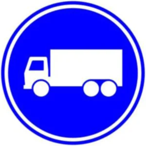 Rijbaan of -strook uitsluitend ten behoeve van vrachtauto's