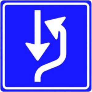 Uitwijkplaats rechts van de weg