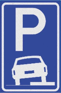 Parkeergelegenheid voor het parkeren met twee wielen op het trottoir