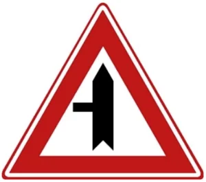 Voorrangskruispunt Zijweg links