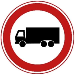 Gesloten voor vrachtauto's
