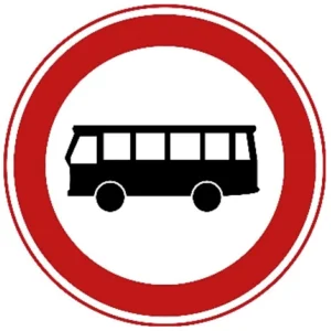 Gesloten voor autobussen