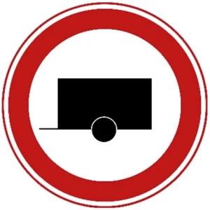 Gesloten voor motorvoertuigen met aanhangwagen