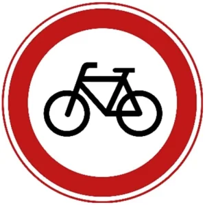 Gesloten voor fietsen en voor gehandicaptenvoertuigen zonder motor
