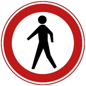 Gesloten voor voetgangers