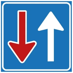 Bestuurders uit tegengestelde richting moeten verkeer dat van deze richting nadert voor laten gaan