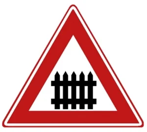 Overweg met slagbomen