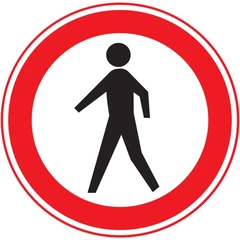 Bord C16: gesloten voor voetgangers