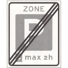 Bord E11: einde parkeerschijfzone