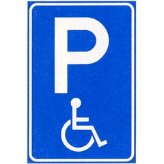 Bord E6: gehandicaptenparkeerplaats