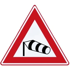Bord J31: waarschuwing voor zijwind