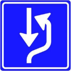 Bord L20: uitwijkplaats rechts van de weg